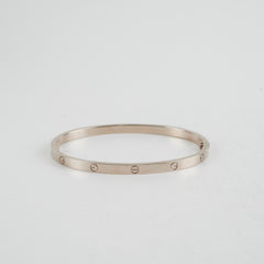 Cartier Small Model Love Bracelet Size 17 White Gold