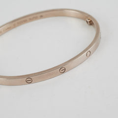 Cartier Small Model Love Bracelet Size 17 White Gold