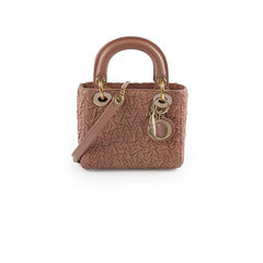 Christian Dior Lambskin Gathered Mini Lady Dior Pink