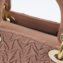 Christian Dior Lambskin Gathered Mini Lady Dior Pink