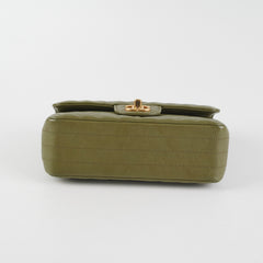 ITEM 27 - Chanel Mini Rectangular Cuba Chevron Bag Khaki