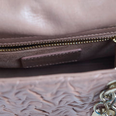 Christian Dior Lambskin Gathered Mini Lady Dior Pink