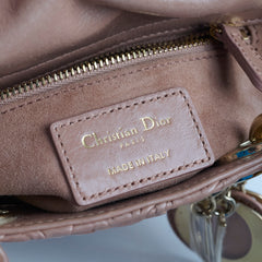 Christian Dior Lambskin Gathered Mini Lady Dior Pink