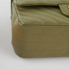 ITEM 27 - Chanel Mini Rectangular Cuba Chevron Bag Khaki