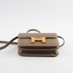 Hermes Mini Constance 18 Etoupe Chevre K Stamp 2025