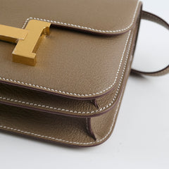 Hermes Mini Constance 18 Etoupe Chevre K Stamp 2025