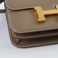 Hermes Mini Constance 18 Etoupe Chevre K Stamp 2025