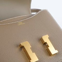 Hermes Mini Constance 18 Etoupe Chevre K Stamp 2025