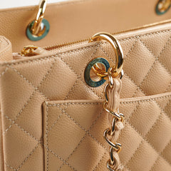 Chanel Caviar GST Grand Shopping Tote Beige