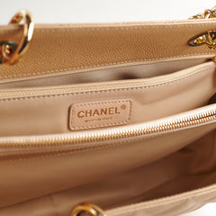 Chanel Caviar GST Grand Shopping Tote Beige
