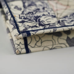 ITEM 20 - Dior Large Book Tote Around the World Navy