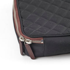 Chanel Quilted Laptop Zipper Case Black