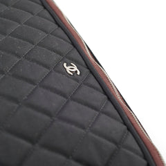 Chanel Quilted Laptop Zipper Case Black