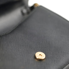 Prada Saffiano Leather Shoulder Bag Black