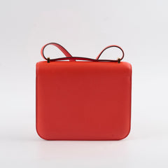 Hermes Constance 18 Epsom Orange Stamp T