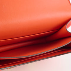 Hermes Constance 18 Epsom Orange Stamp T