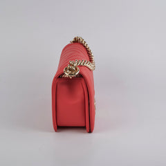 Chanel Old Medium Boy Coral Pink
