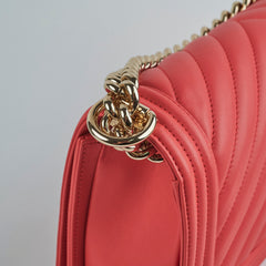 Chanel Old Medium Boy Coral Pink
