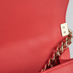 Chanel Old Medium Boy Coral Pink
