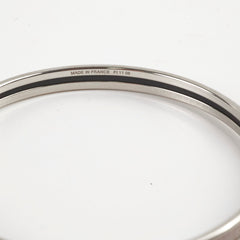 Hermes Uni Bangle Marron Glace Palladium Plated Size 65