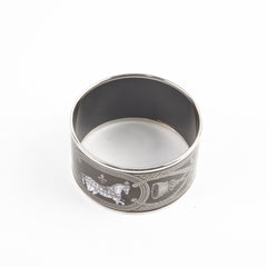 Hermes Enamel Printed Grant Apparat Extra Wide Bracelet Black