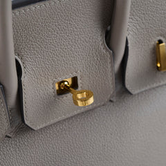 Hermes Birkin 25 Gris Ashphalt Novillo Stamp Y