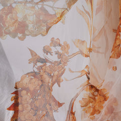 Chanel Floral Size 34 Paris-Athens Silk Baroque Pattern Kimono Jacket