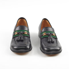 Gucci Web Interlocking G Loafers Black