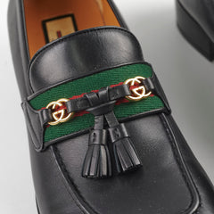 Gucci Web Interlocking G Loafers Black