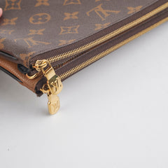 Louis Vuitton Monogram Reverse Double Zip Pochette