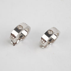 Cartier Love White Gold 2 Diamond Earrings
