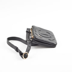 Chanel Lambskin Mania Waist Belt Black