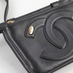 Chanel Lambskin Mania Waist Belt Black