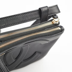 Chanel Lambskin Mania Waist Belt Black