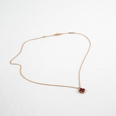 ITEM 22 - Van Cleef & Arpels VCA Sweet Carnelian Alhambra Pendant Necklace