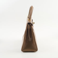 Hermes Kelly 28 Tadelakt Etoupe Stamp A