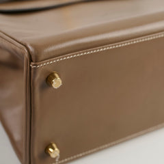 Hermes Kelly 28 Tadelakt Etoupe Stamp A