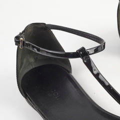 Gucci Patent Black Flats 38