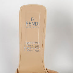 Fendi Nappa Beige Floral Heels 38
