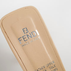 Fendi Nappa Beige Floral Heels 38