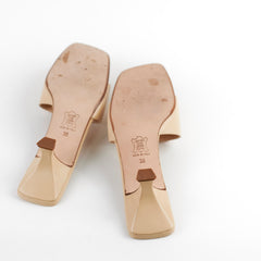 Fendi Nappa Beige Floral Heels 38