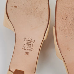 Fendi Nappa Beige Floral Heels 38