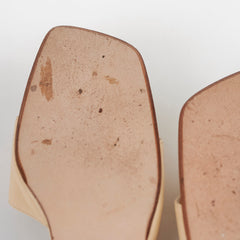 Fendi Nappa Beige Floral Heels 38