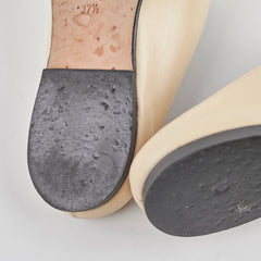 Fendi Cream Flat Mules Nappa Avorio 37.5