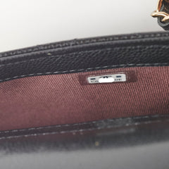 Chanel Double Side Phone Holder Caviar Cossbody Bag Black Microchipped