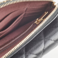 Chanel Double Side Phone Holder Caviar Cossbody Bag Black Microchipped