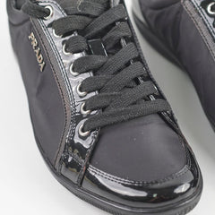 Prada Black Sneakers Nylon Saffiano 38.5