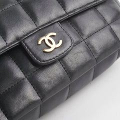 Chanel Seasonal Camelia Lambskin Mini Bag Black