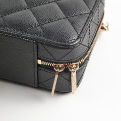 Chanel Caviar Vanity with Top Handle Microchipped Black