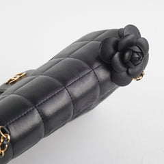 Chanel Seasonal Camelia Lambskin Mini Bag Black